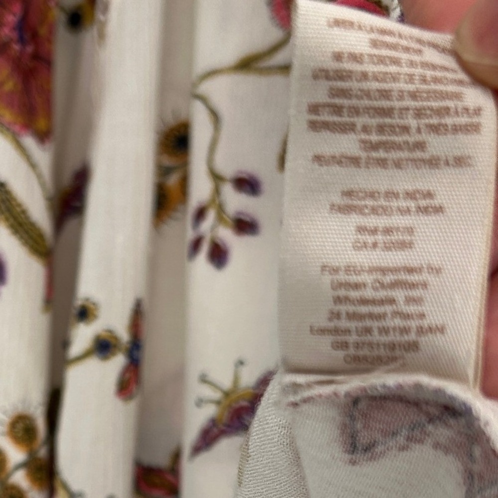 Free People Just The Two Of Us Tunic Dress XS Ivory Floral Boho Crochet Relaxed - Picture 13 of 15